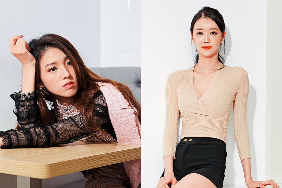 浪Live直播主土司范兒（邱鈺婷）、韓籍直播主朴卲崙（右）。