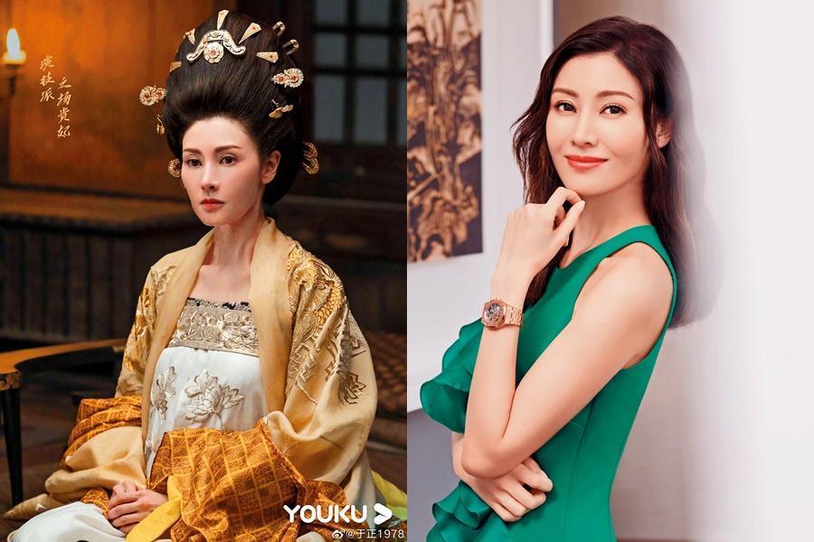 李嘉欣素有「最美麗港姐」稱號，49歲的她嫁入豪門後不時拍拍廣告露個臉，日前李嘉欣為《演技派》扮成楊貴妃劇照出爐，美雖美矣，卻被嘲吃胖一點再來。（翻攝自于正微博／翻攝自IPS傳藝微博）