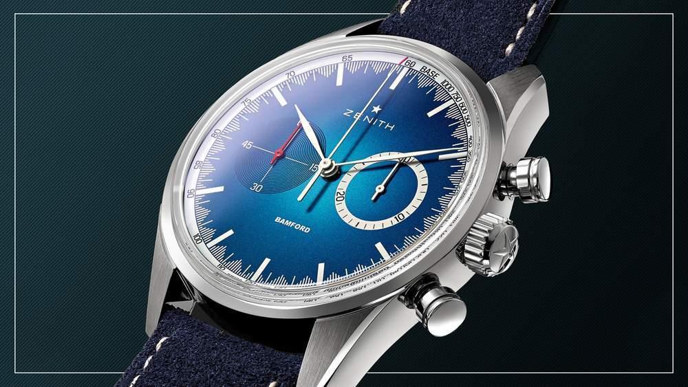 ZENITH和MR PORTER合作,推出限量25只的Chronomaster El Primero Solar Blue,創下不到一小時就完售的銷售佳績。(圖片來源:MR PORTER)