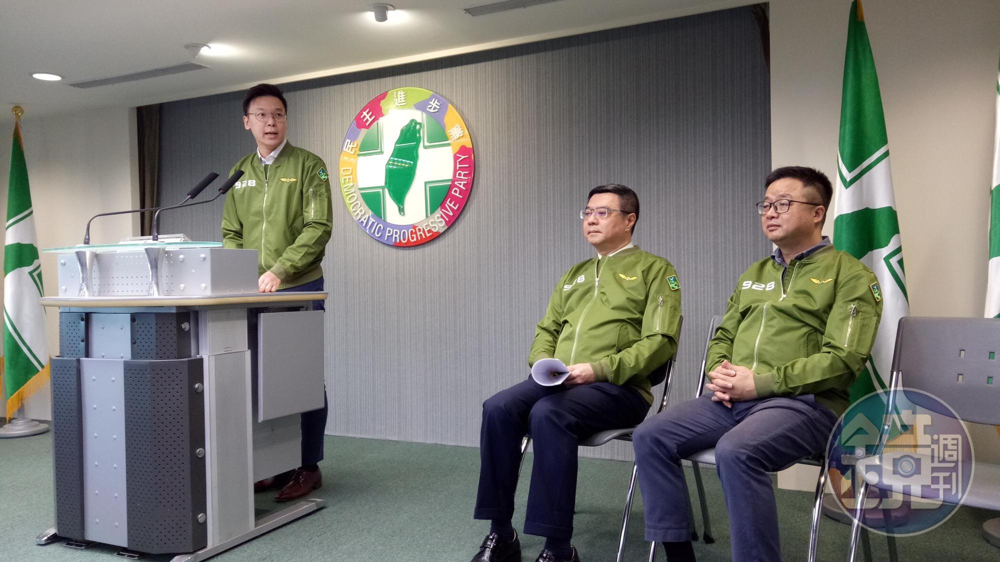 民進黨主席卓榮泰（中）透露他本週已與賴清德會面。