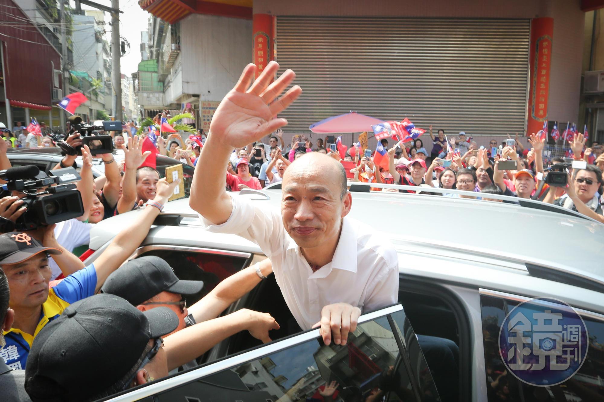 目前國民黨總統參選人韓國瑜民調持續落後。