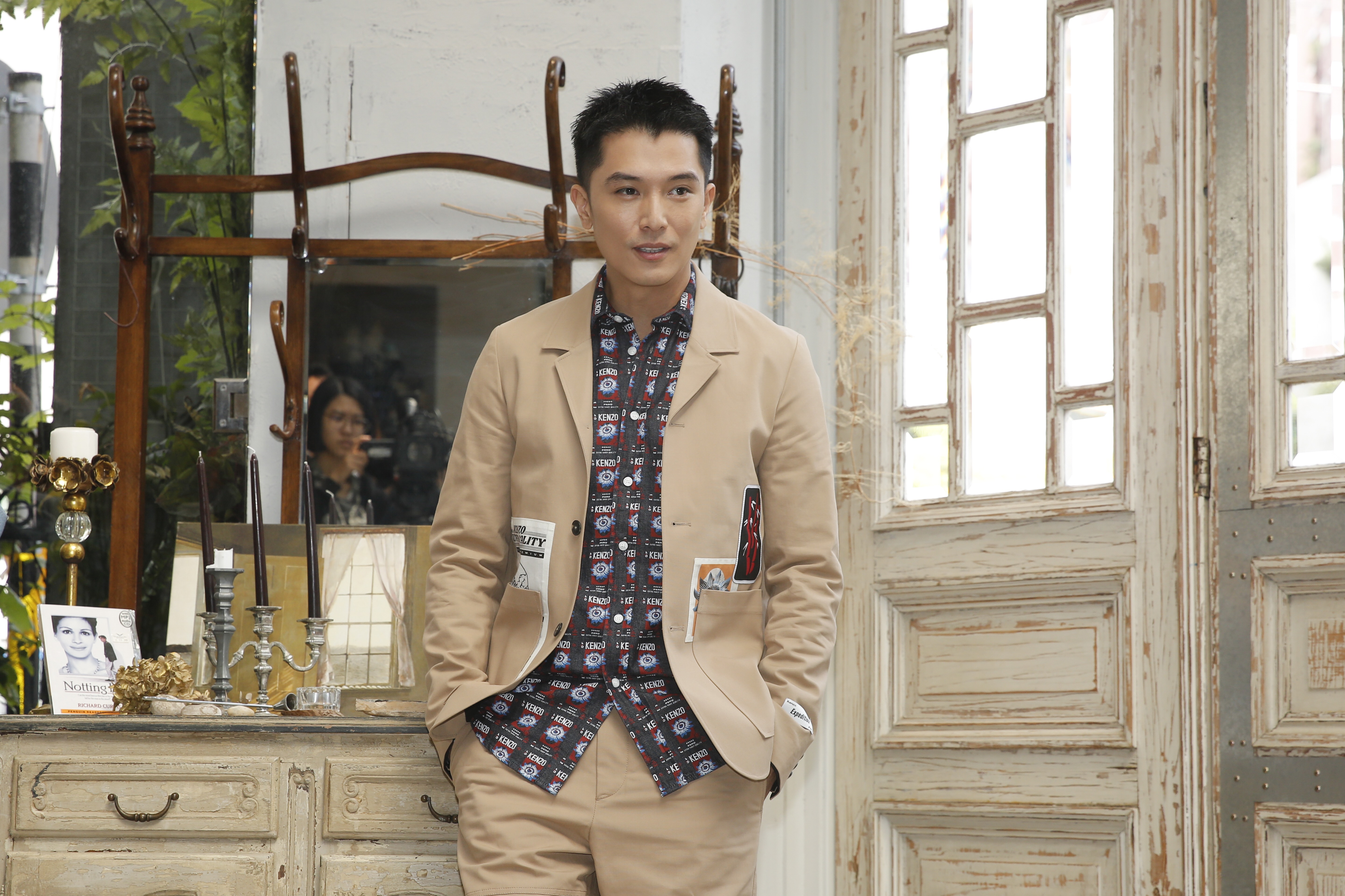 邱澤面對媒體追問與張鈞甯感情進度，坦然面對但不願多聊。