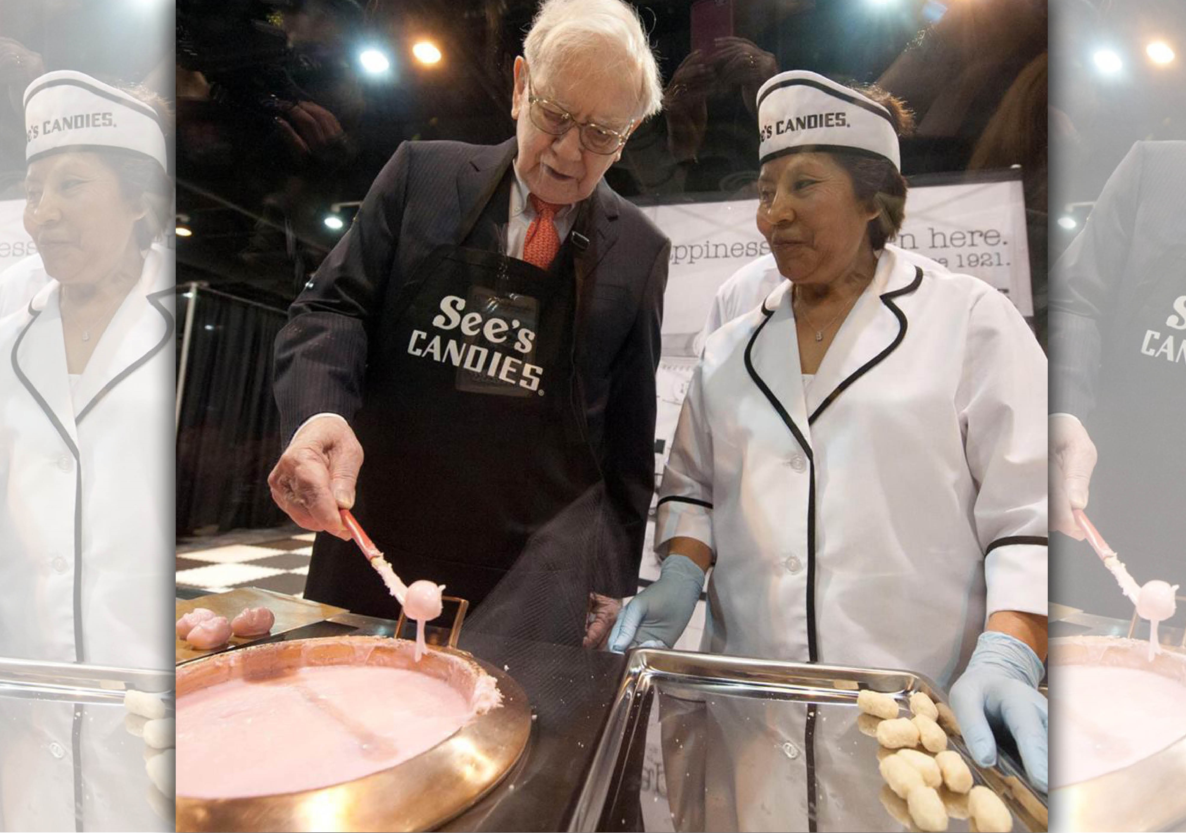 戴成霖曾在巴菲特的子公司「時思糖果」擔任財務部主管。（翻攝自See's candies臉書）