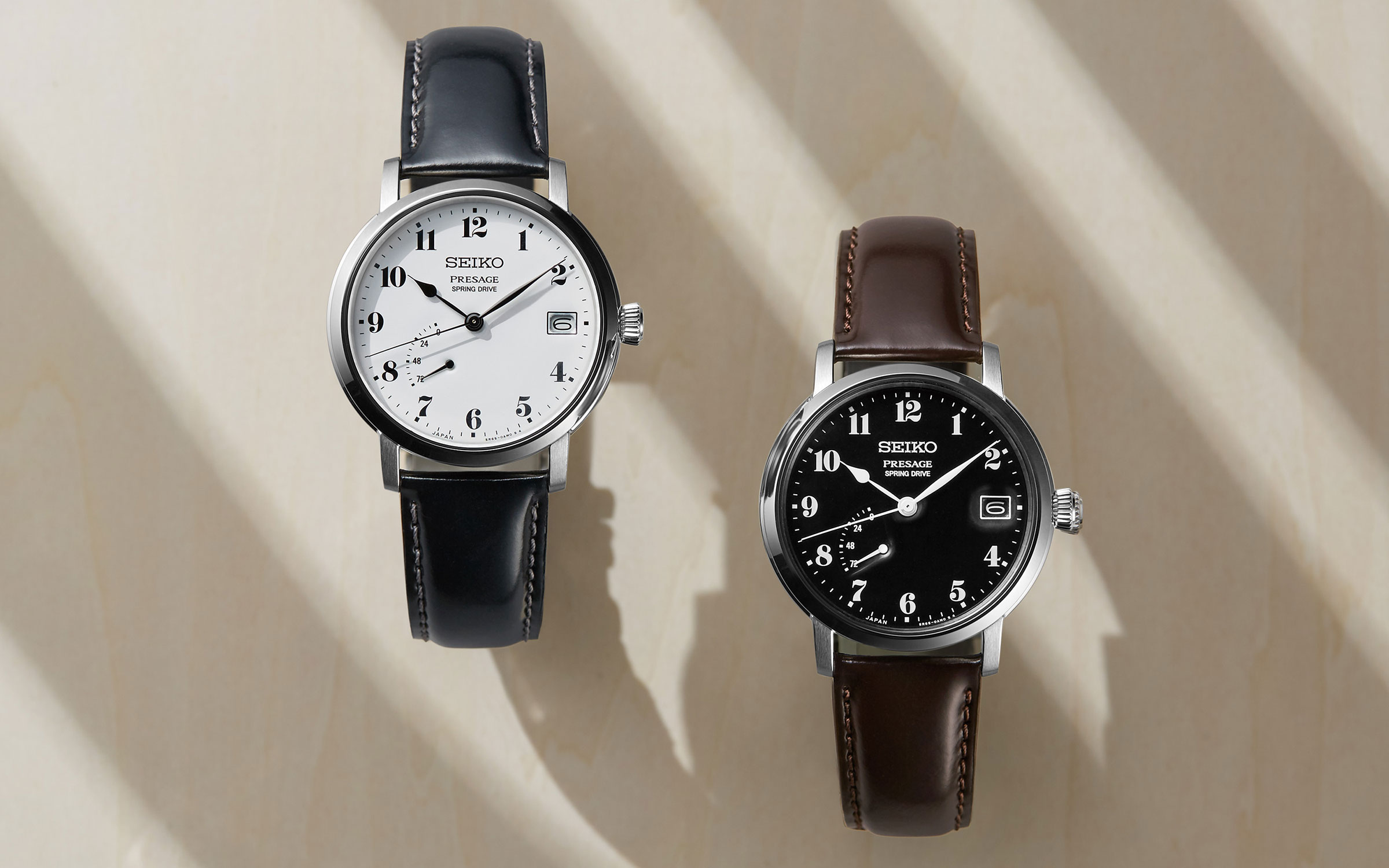 慶祝Spring Drive機芯問世20週年，SEIKO首度將Spring Drive機芯放到Presage系列上推出兩款作品。