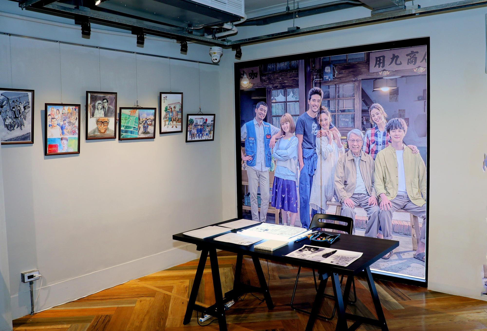 台灣漫畫基地三樓的《用九柑仔店》展區。(文化部提供)