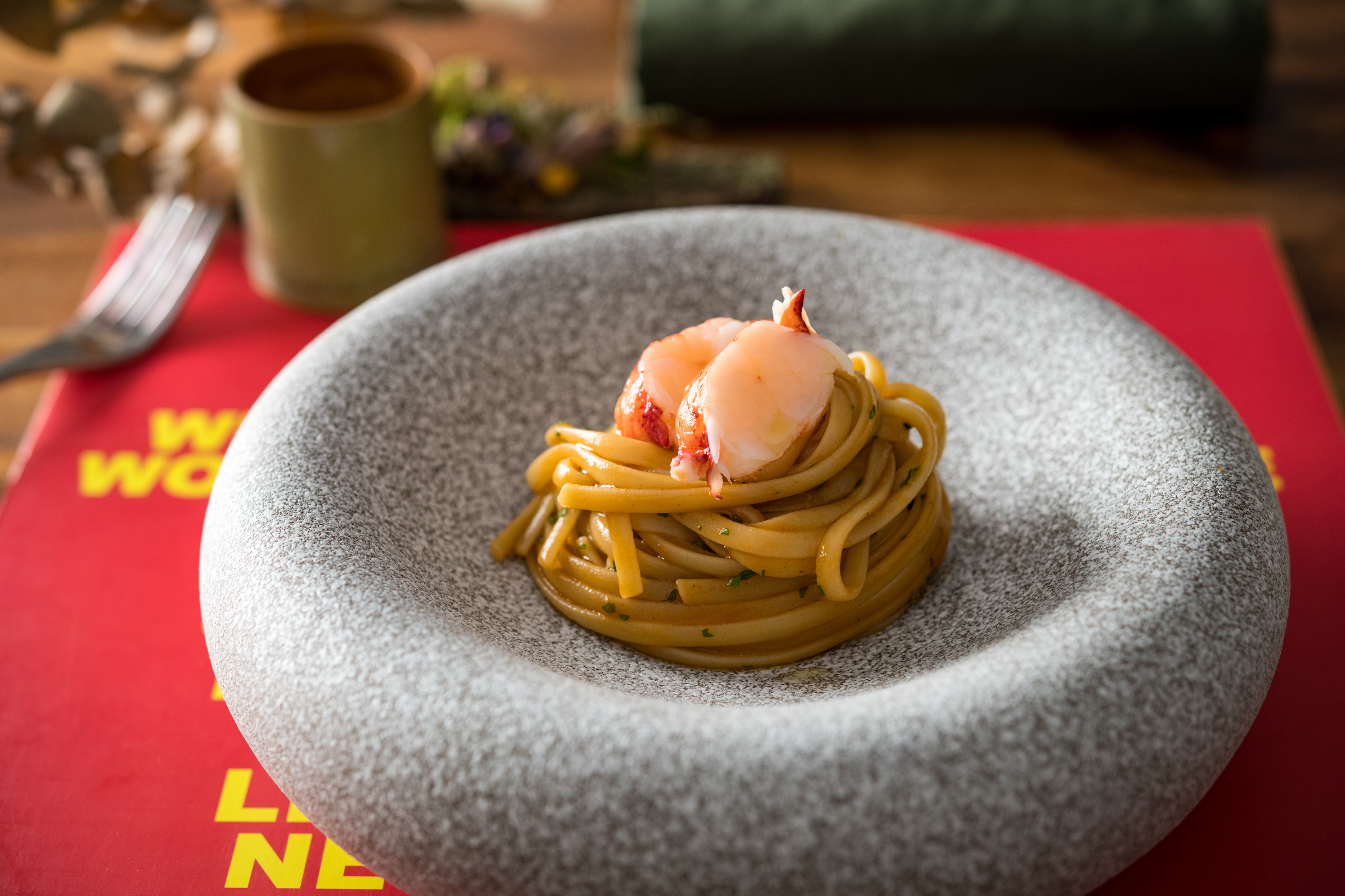 ANiMA雖然無菜單，但套餐中固定有義大利麵。