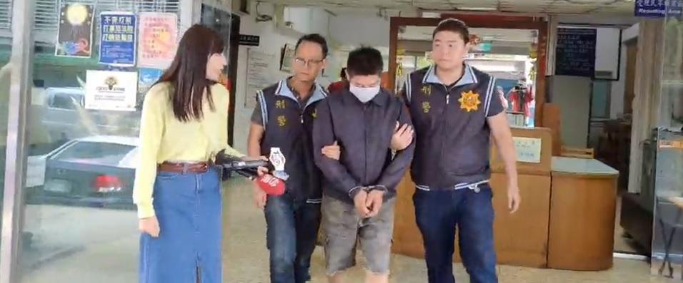 田姓男子因工廠生意不佳再加上經濟壓力大製造爆裂物，再丟擲發洩不情滿情緒遭警逮捕送辦。（翻攝畫面）