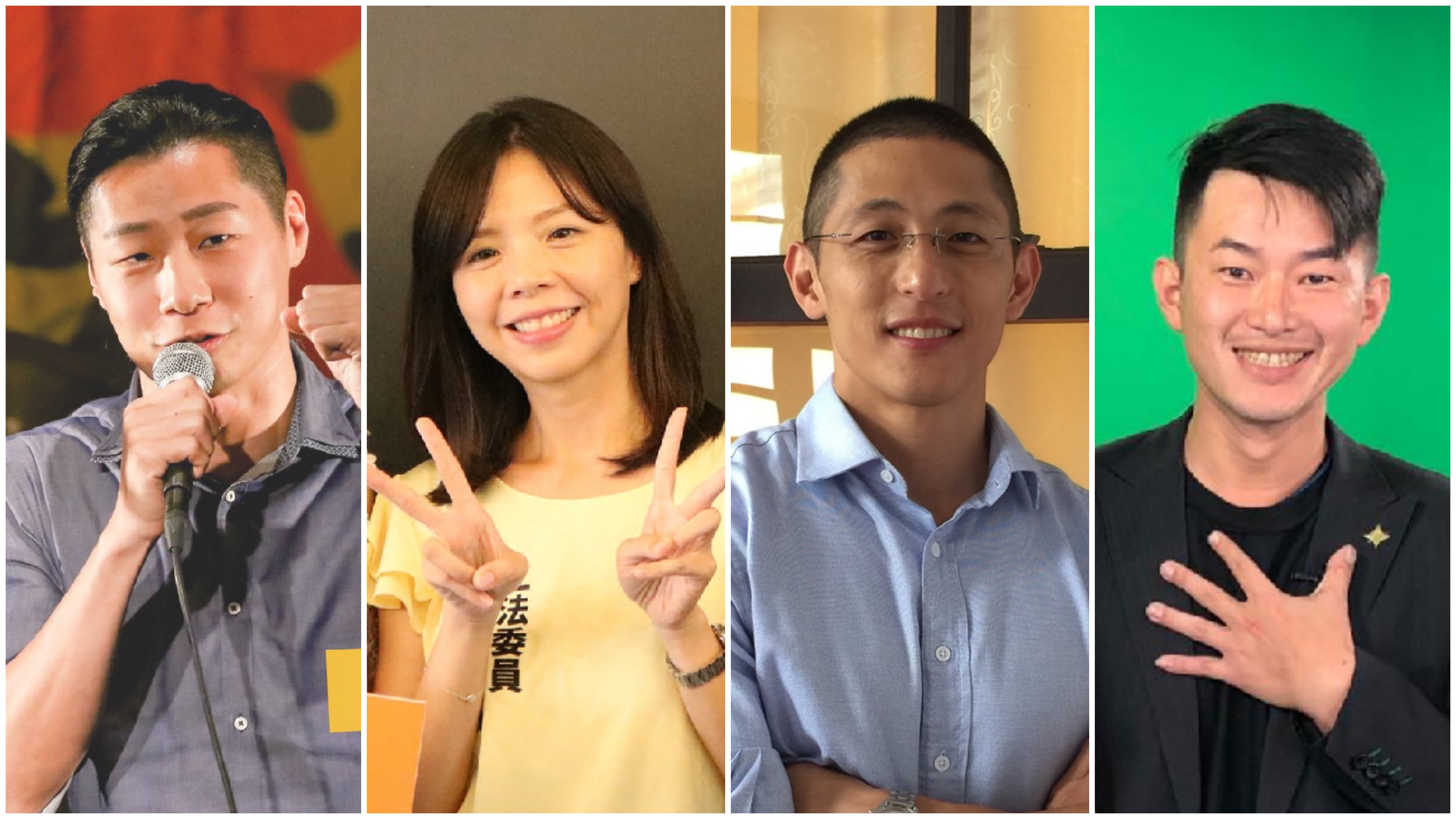 林昶佐、洪慈庸、吳怡農以及陳柏惟將跨黨派合組「前線」，以夢幻戰隊聯合競選。（翻攝自4人臉書）