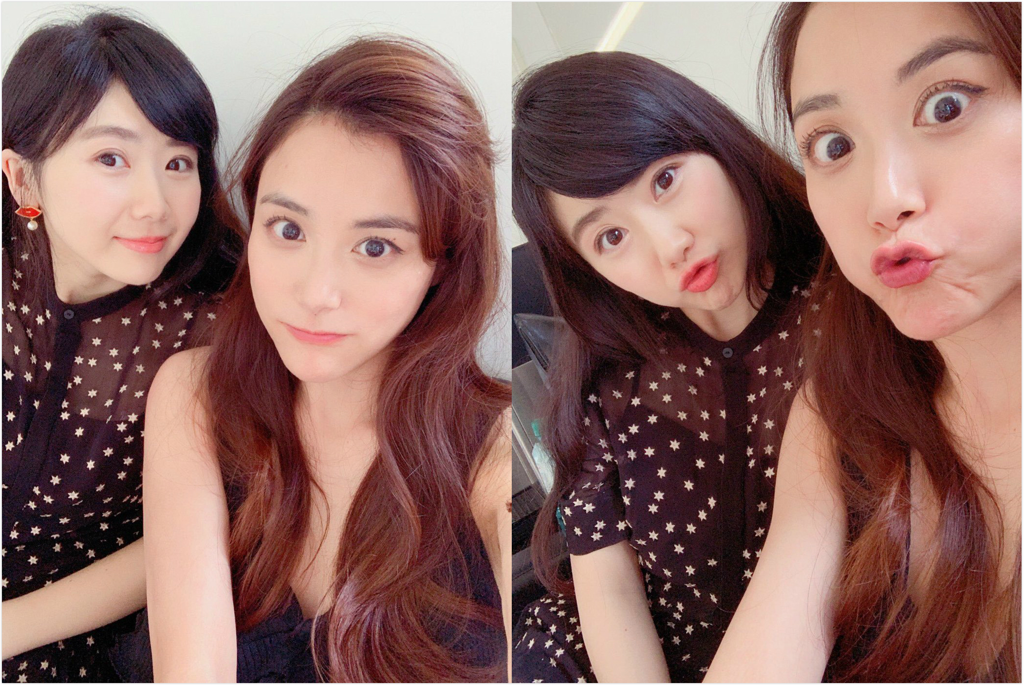 江恆亘(右)先前拍攝宣傳照,福原愛(左)也特地到現場探班。(翻攝自福原愛推特)