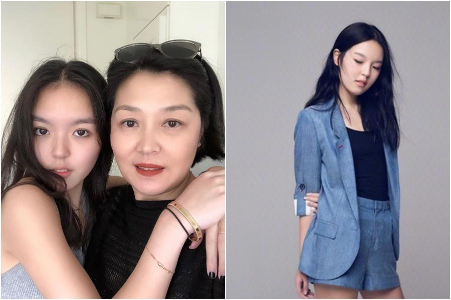 哈文(左圖右)及女兒感情親密,日前也在微博分享法圖麥的近照。(翻攝自法圖麥IG、哈文微博)