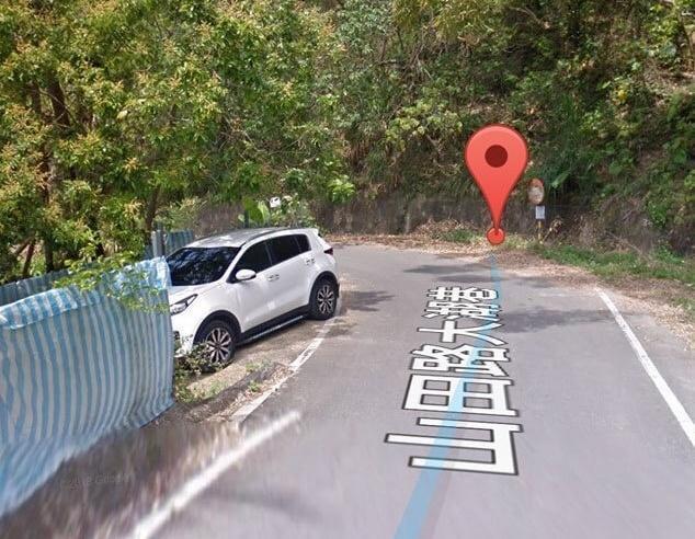 民眾用Google街景搜尋台中太平山區,竟出現怪奇景象。(翻攝Google Map)