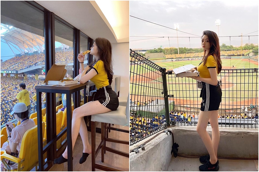 郭泰源的女兒郭思瑜，曬出進場看球辣照，並感謝恰恰對台灣棒球的付出。（翻攝郭思瑜IG）