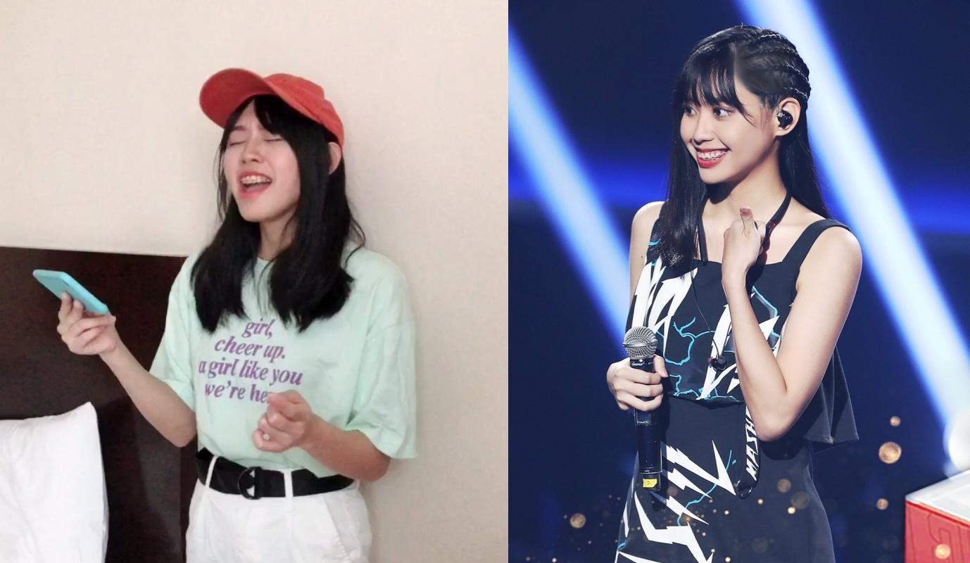 李芷婷參加《中國好聲音2019》一唱成名,下週將在北京鳥巢參加總決賽。(右圖翻攝中國好聲音微博)