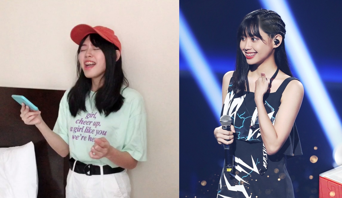 李芷婷參加《中國好聲音2019》一唱成名，下週將在北京鳥巢參加總決賽。（右圖翻攝中國好聲音微博）