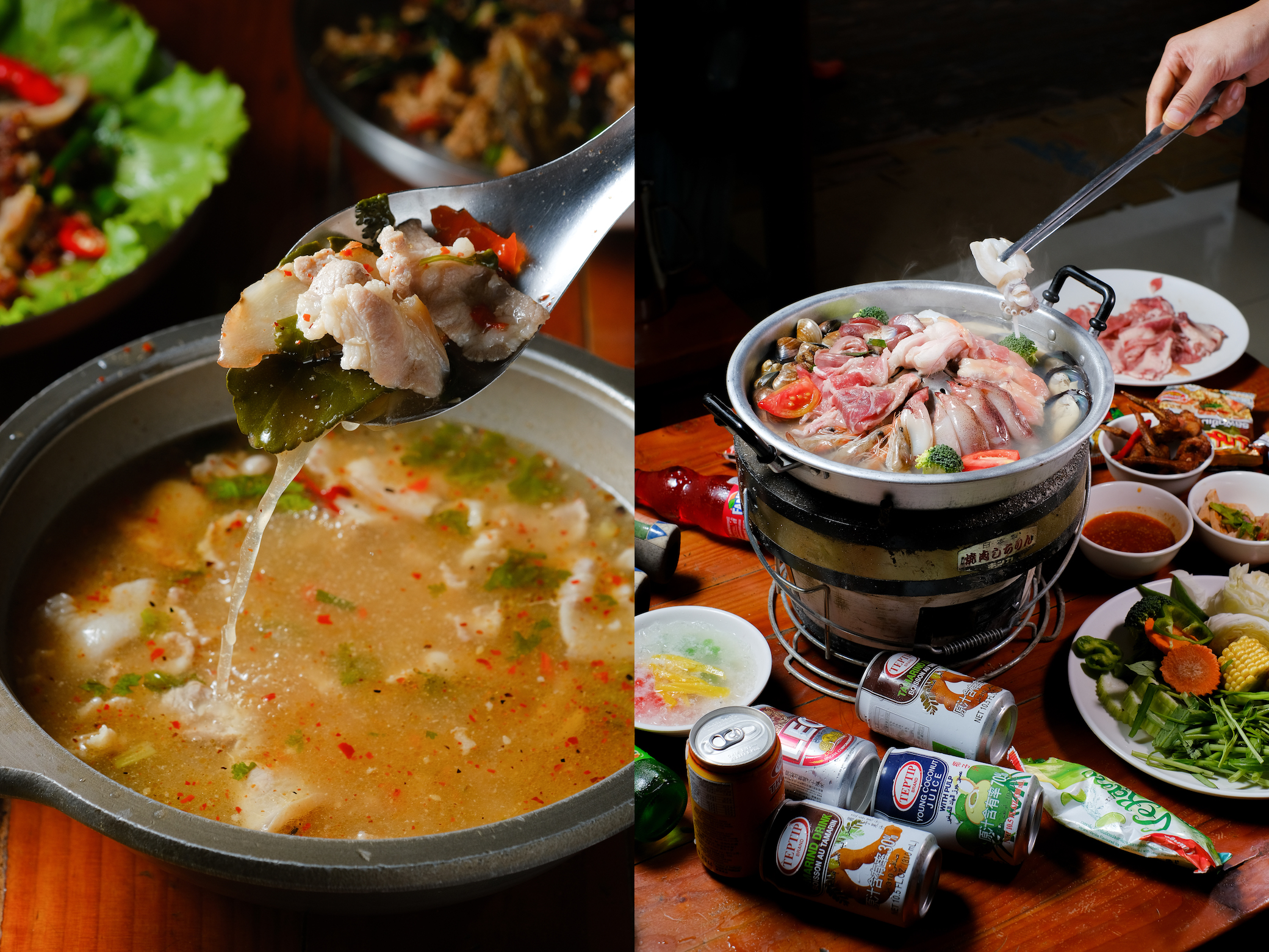 結合泰式燒烤吃到飽和單點菜兩種消費形式的「大象泰式美食館」，從氛圍到口味都很泰國。