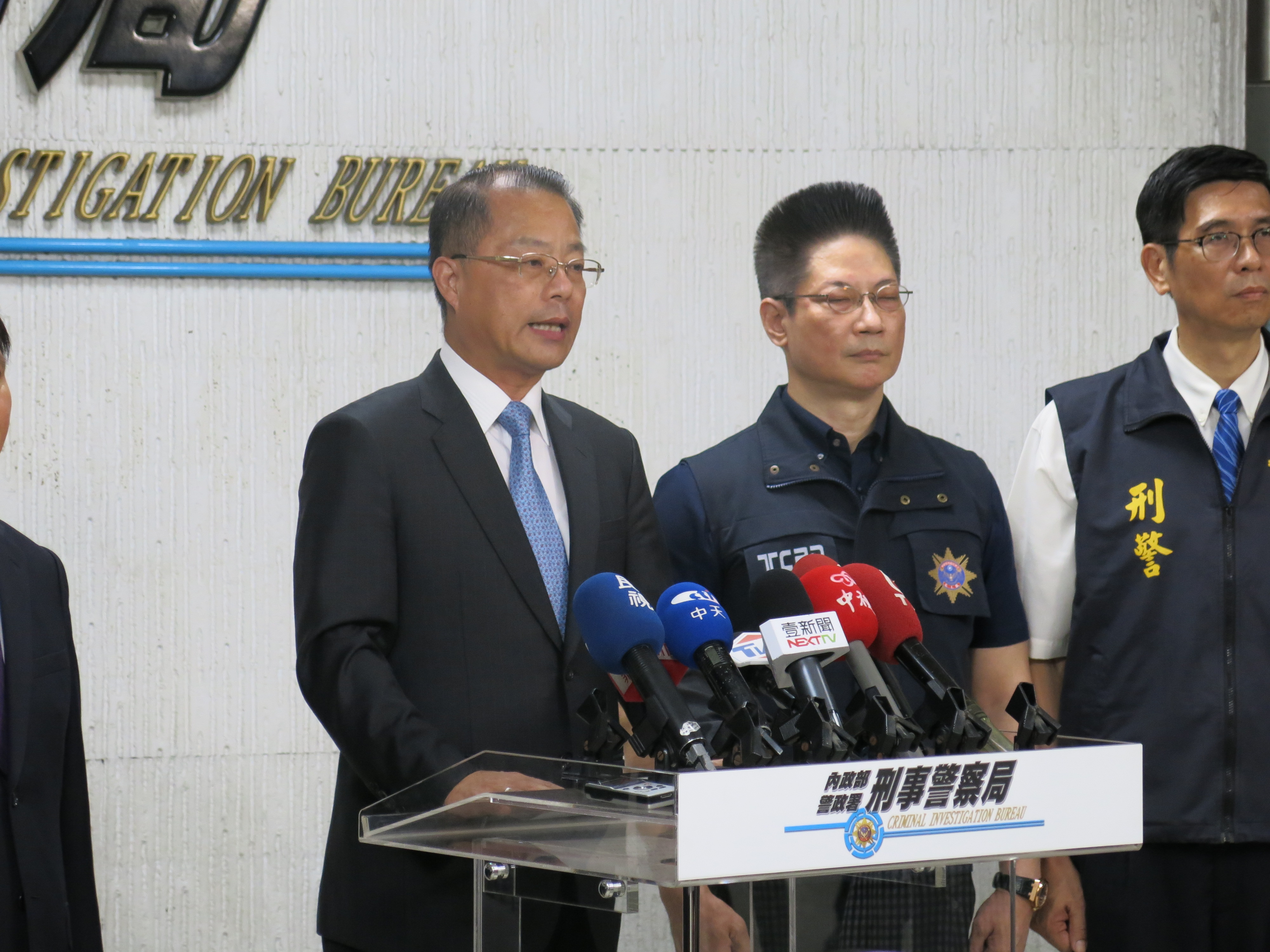 警政署展開全國第3波大掃黑，由刑事局長黃明昭說明。（刑事局提供）