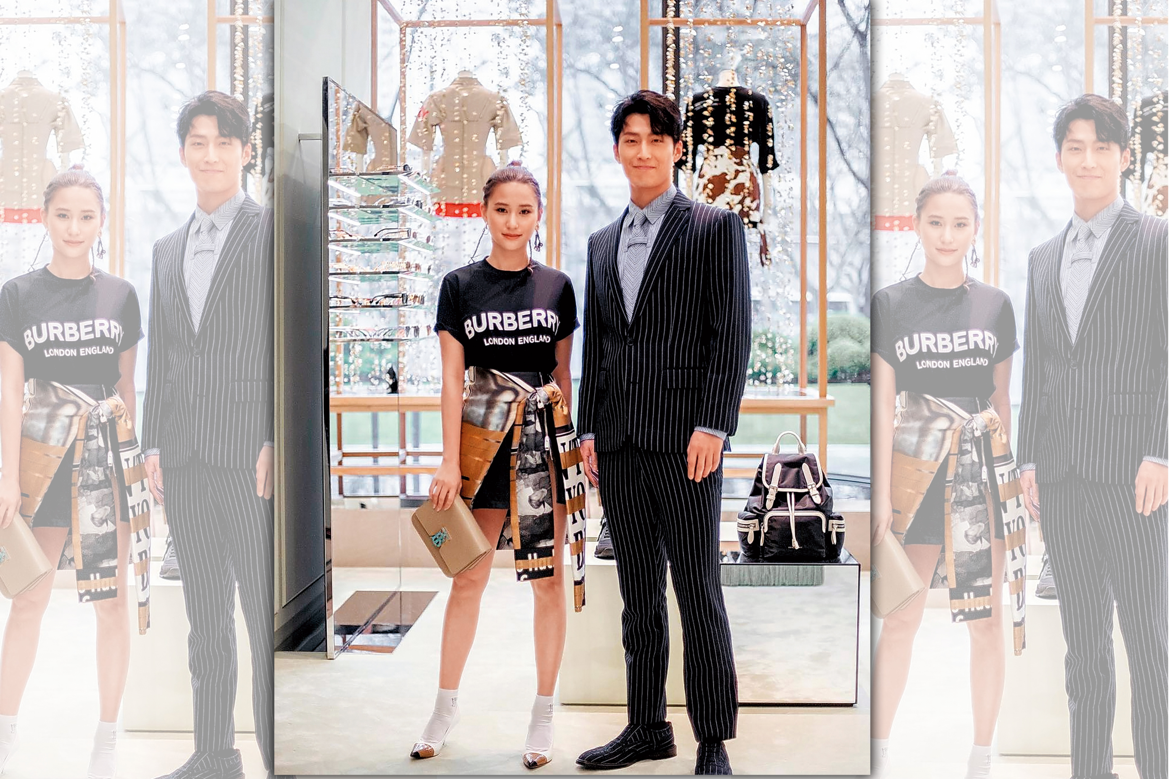 中國大陸男星竇驍（右）今年四月與何超蓮（左）戀情曝光，短短半年不到感情發展神速，傳他推掉好幾部戲，等著當賭王女婿。（翻攝自竇驍IG）