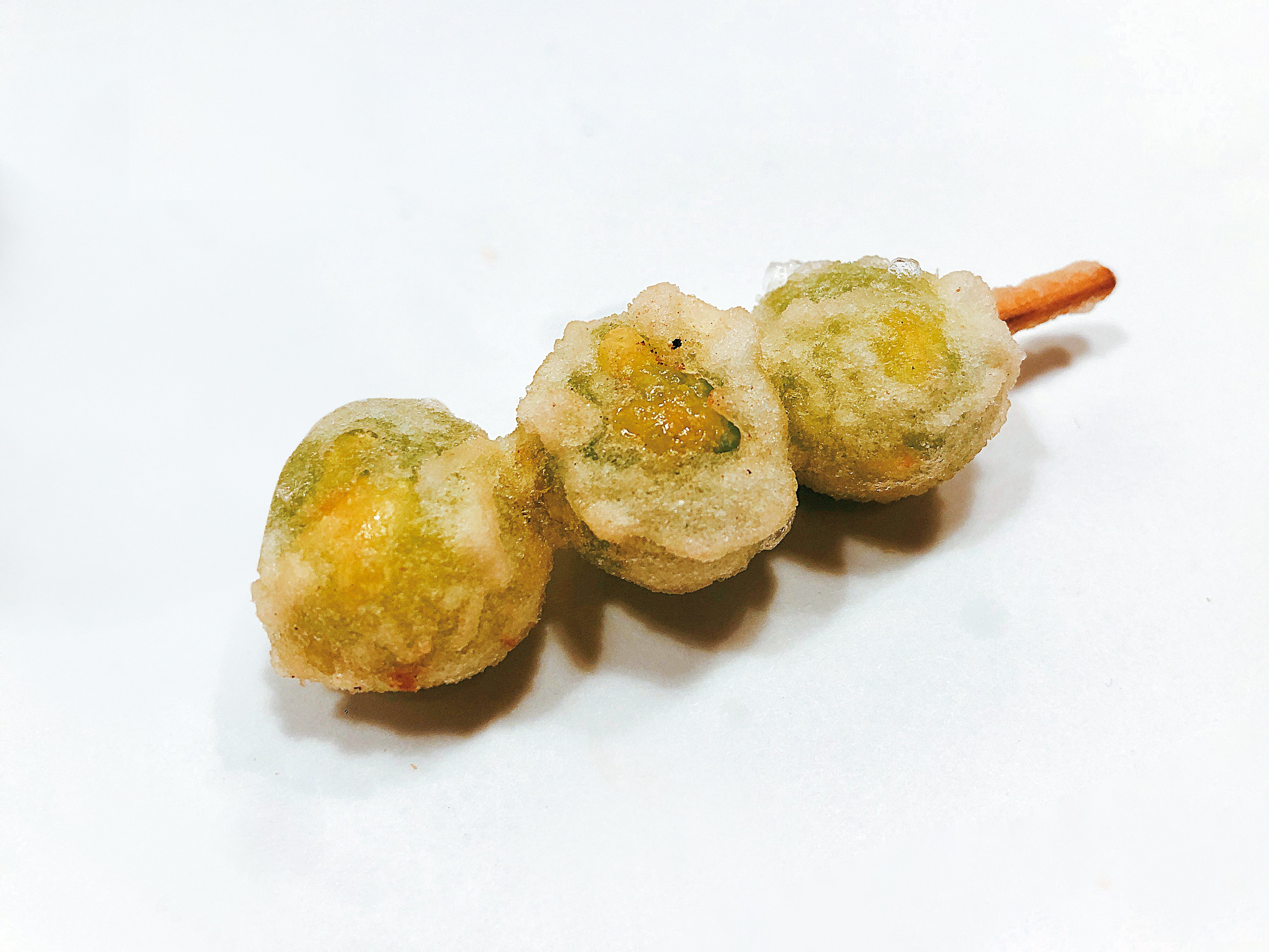 略呈圓形的銀杏，與一般常見品種不同，毫無苦味。
