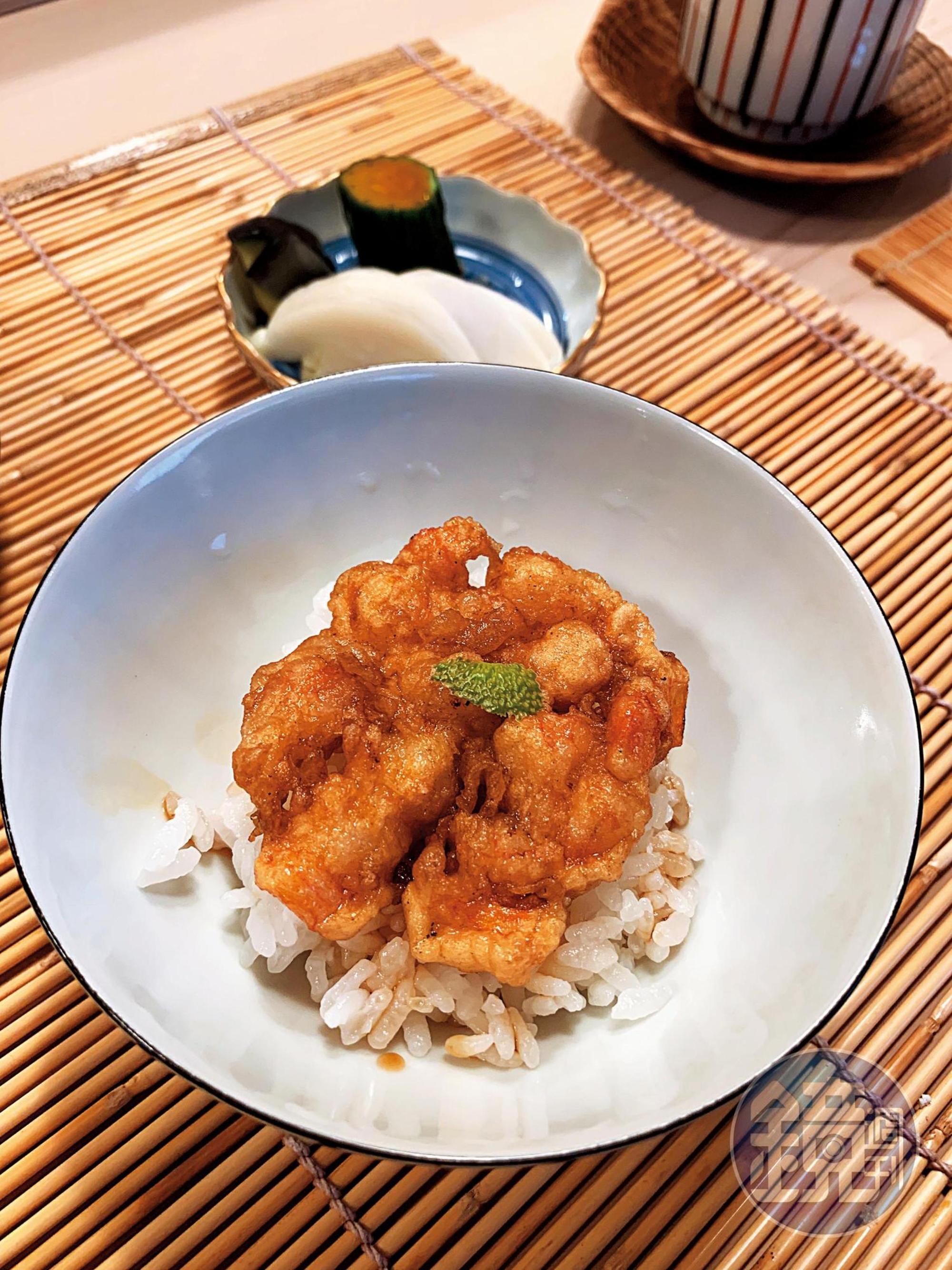 最後的主食可選天丼、茶天、炸什錦海鮮與白飯，保證滿足。