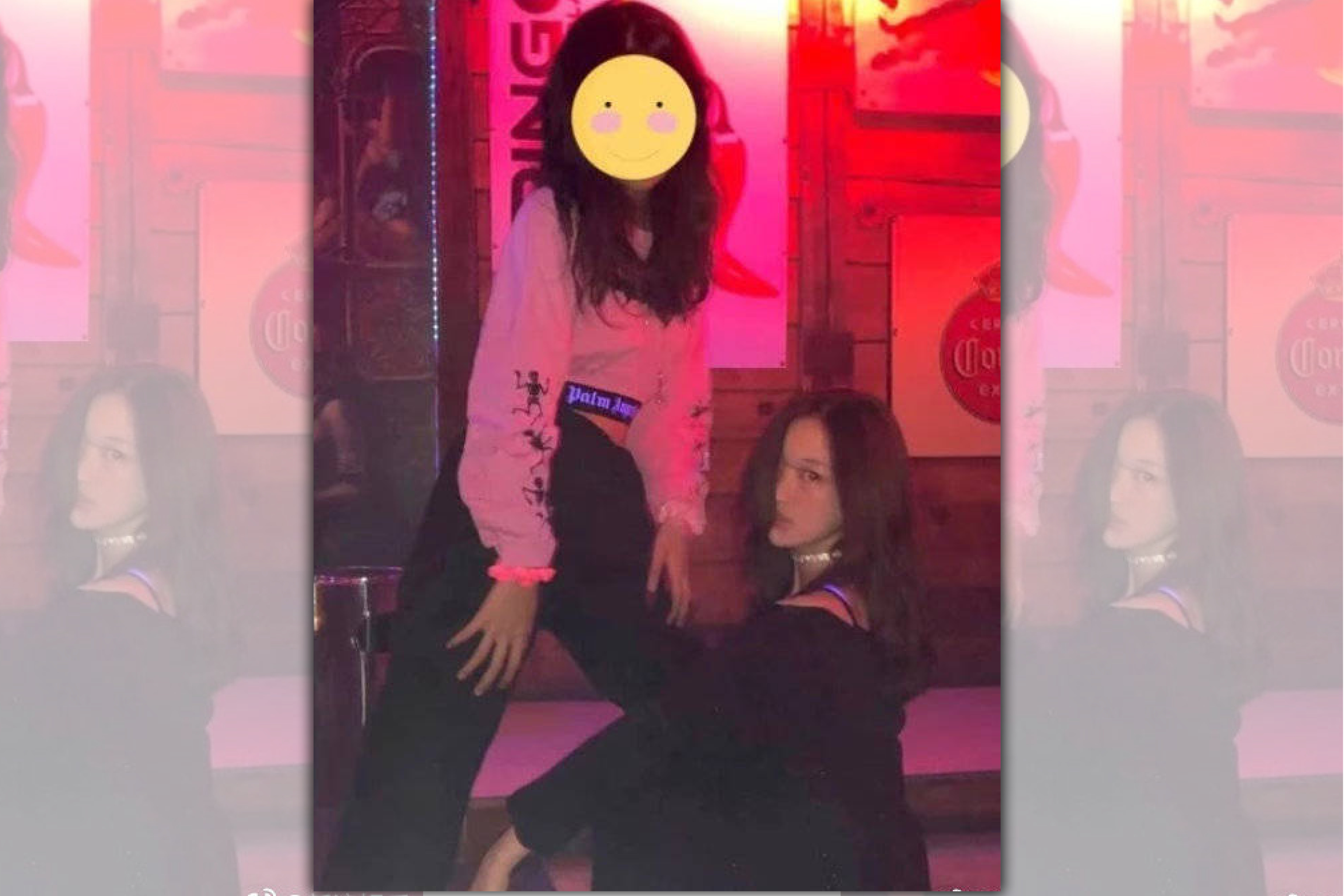 李嫣被爆在穿著成熟與同學夜店跑趴。(翻攝新浪娛樂)