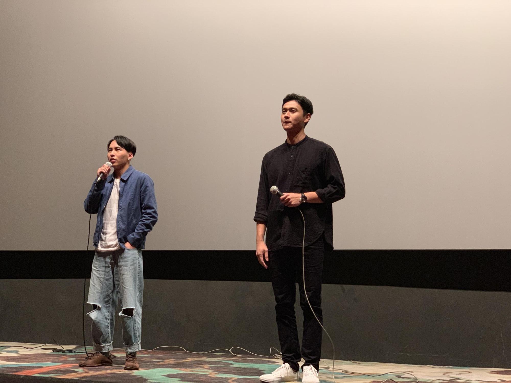 《陽光普照》在釜山首映,也是兩位演員第一次看到成片,看完都表示相當感動。(甲上提供)