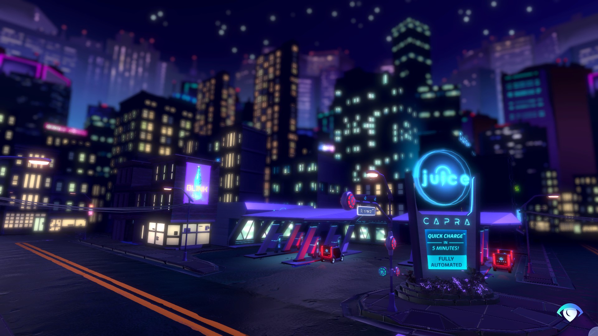 霓虹用色呈現未來科技感（圖片來源：遊戲實機畫面）