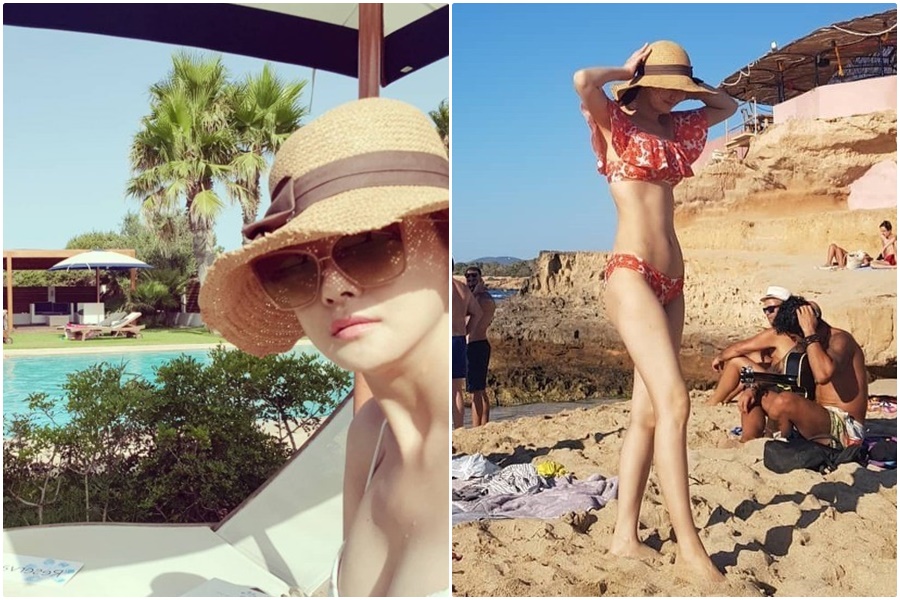 徐孝琳擁有9頭身好比例,時常在IG與粉絲分享性感照。(翻攝自徐孝琳IG)