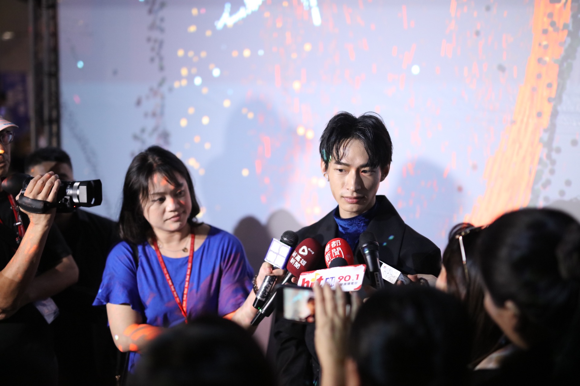 黃河私密打手槍影片外流，他出席高雄電影節活動，吸引媒體追問此事。（高雄電影節提供）