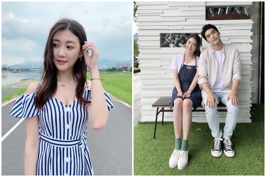 林逸欣（左圖）推出新歌〈平行時空遇見你〉，寫出內心想對男朋友說的話。MV邀來涂善存（右圖右）跨刀演出。（旋轉娛樂提供）