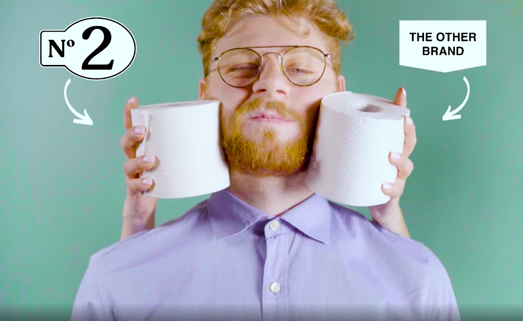 No.2是美國的新創捲筒衛生紙品牌。（翻攝自gono2官網）