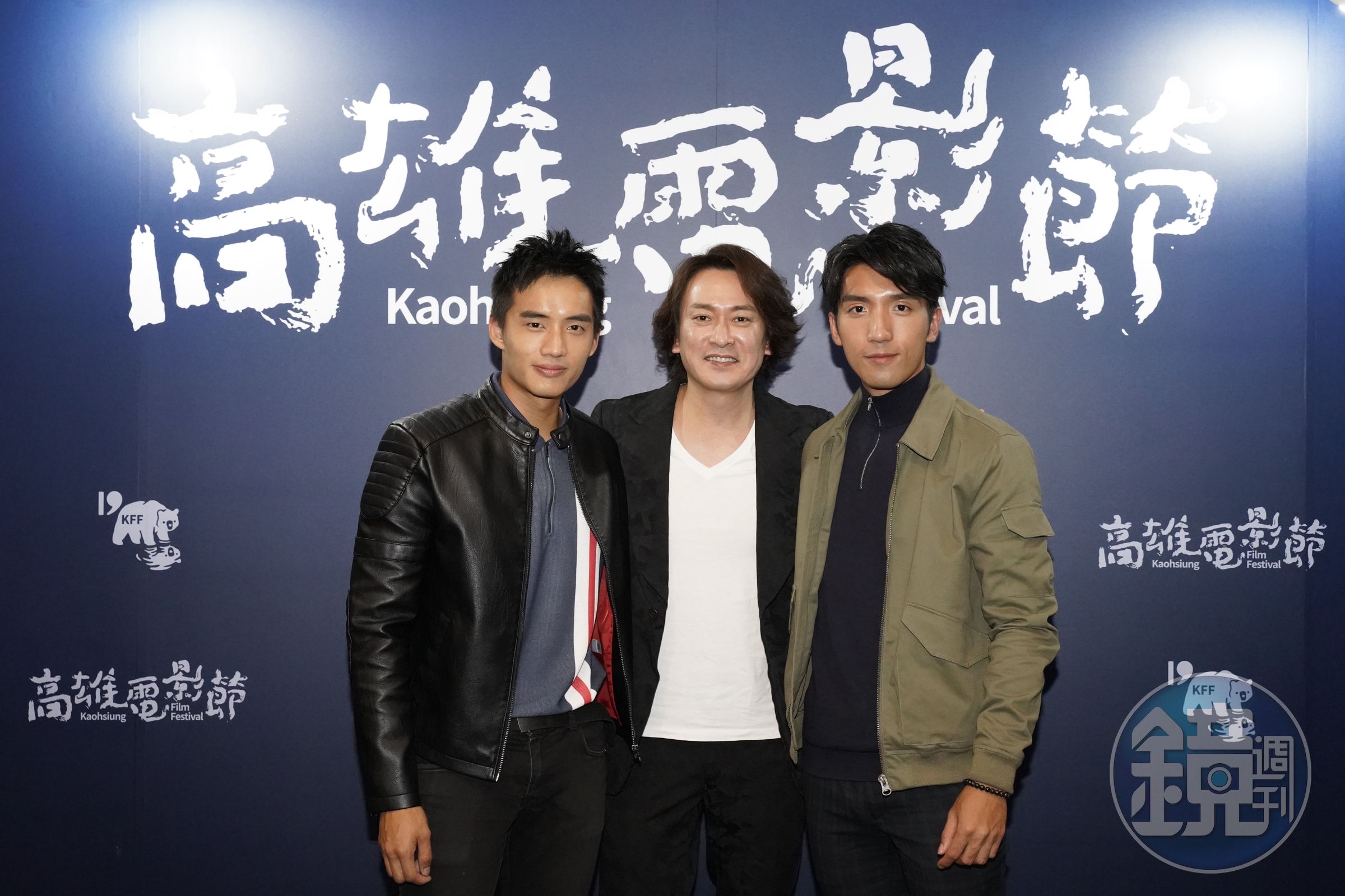 《樂園》主要演員陳澤耀（左起）、王識賢、原騰，出席高雄電影節放映座談。（高雄電影節提供）