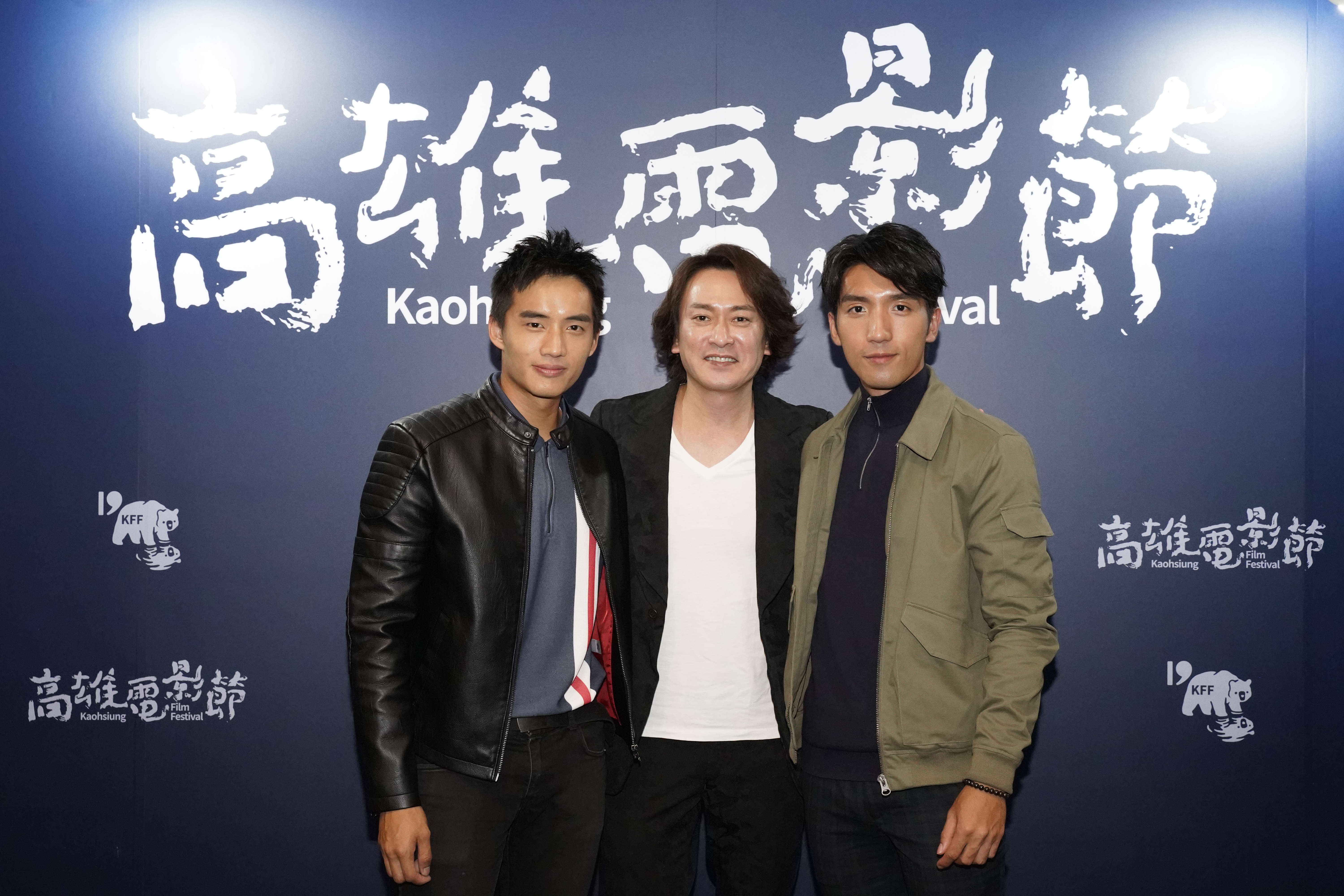 《樂園》主要演員陳澤耀（左起）、王識賢、原騰，出席高雄電影節放映座談。（高雄電影節提供）