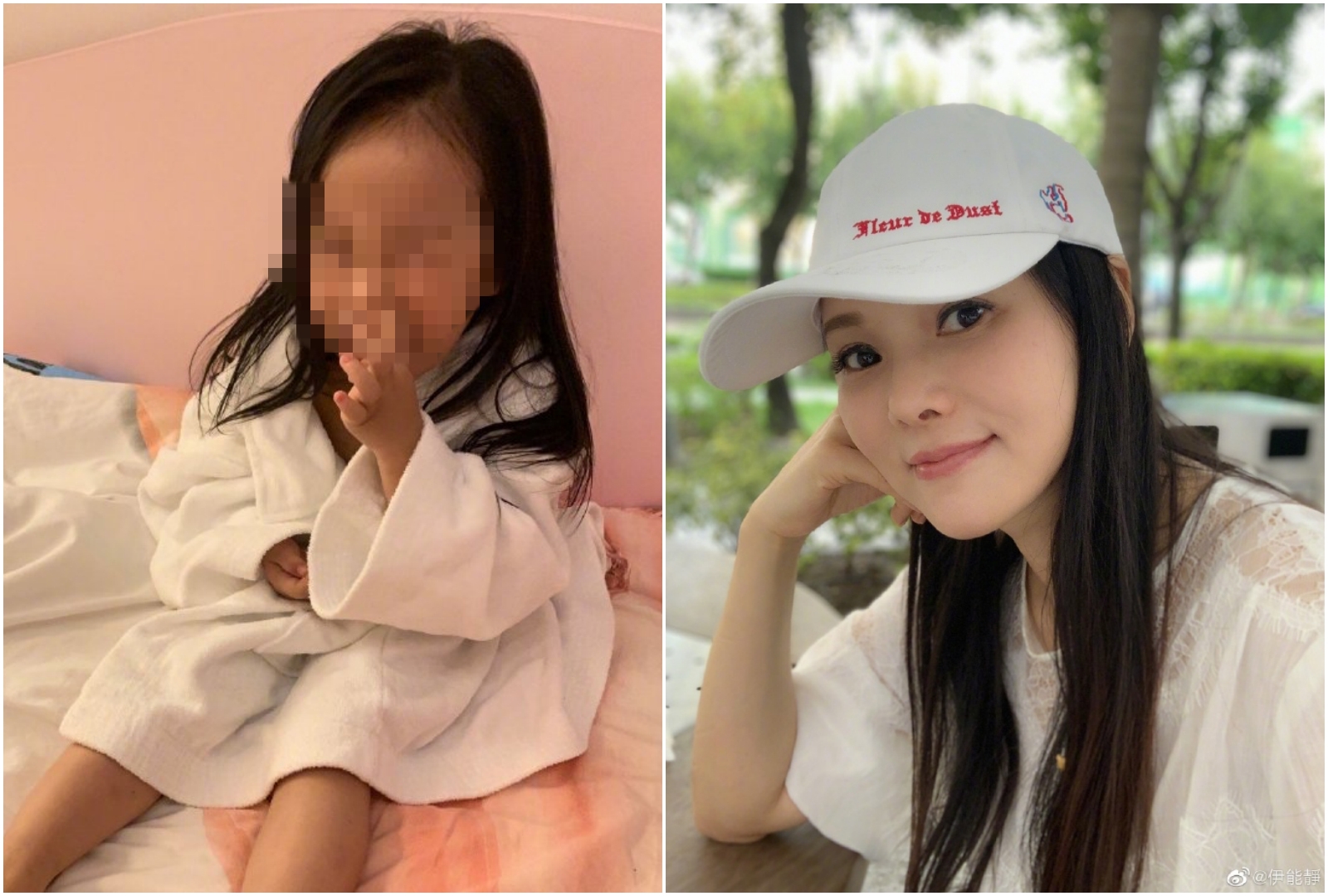 伊能靜很常曬小米粒的照片，也會以小米粒吃益生菌的反應來宣傳產品。（翻攝自伊能靜微博）