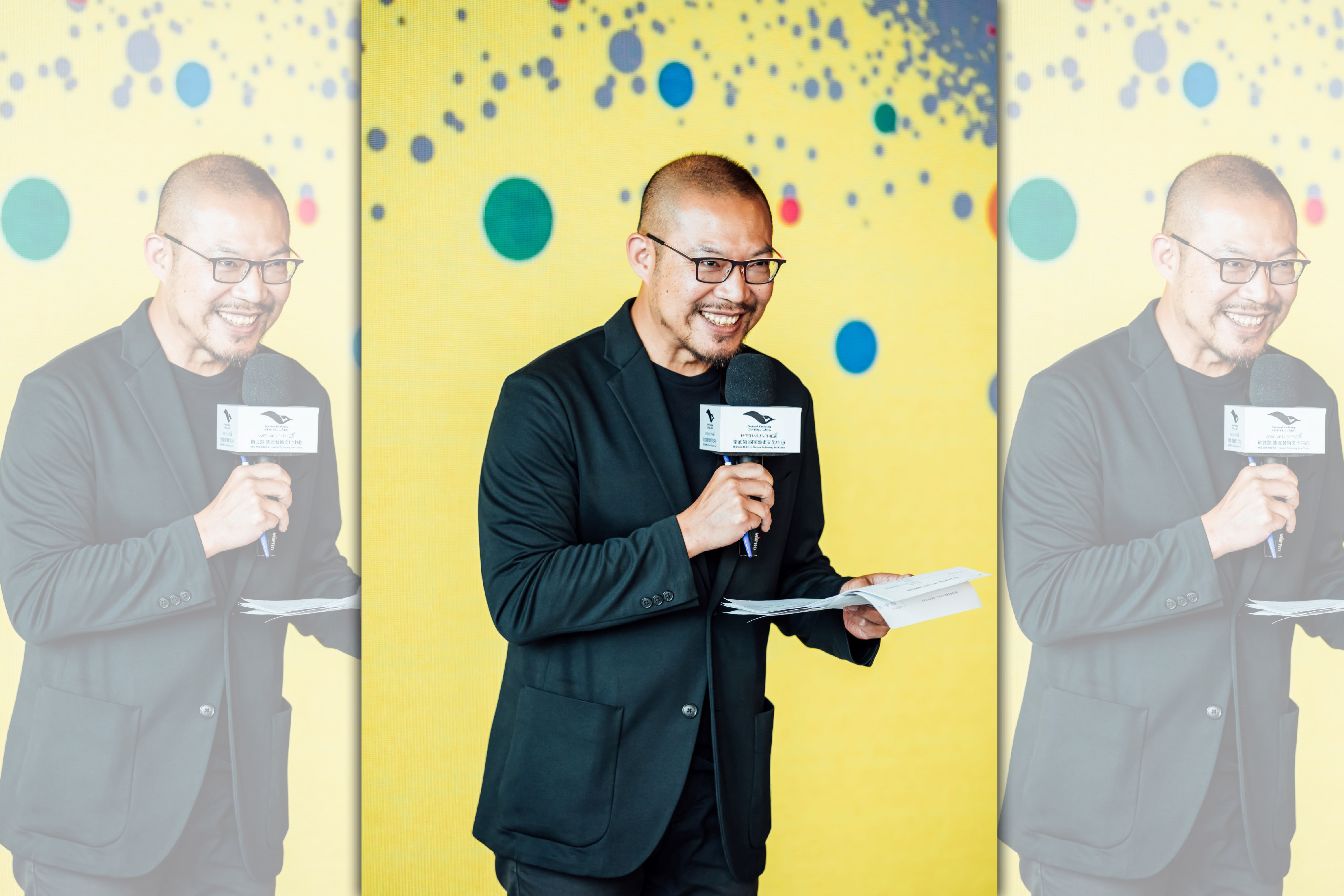 簡文彬在衛武營成果發表會宣布，明年亞洲文化推廣協會跟國際會議協會2個國際重要年會都會在衛武營舉辦。（衛武營提供）