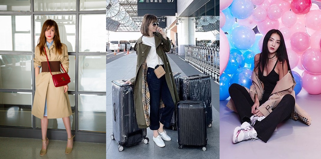 趙薇（左起）、Melody、吳速玲都是BURBERRY風衣粉絲。（BURBERRY提供）