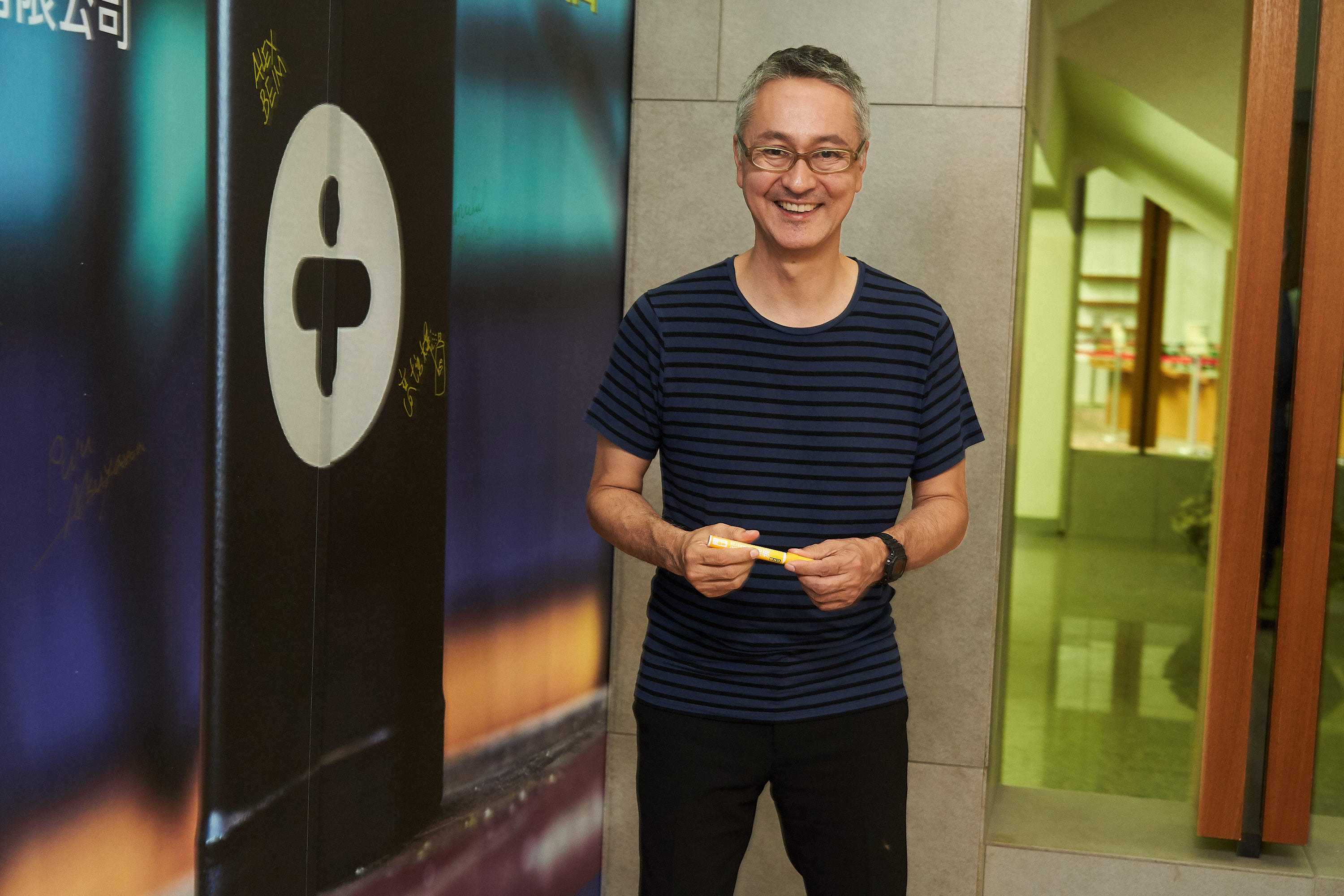 《當山豬遇見環保數位科技塗鴉牆》策展人高培華，卸下薩克斯風王子的光環，推動藝術文化。（川彙有限公司提供）