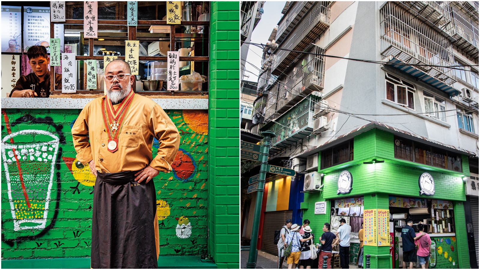 主廚葉聖欣因為外型有點像日本真理教教主，於是被業界冠上了「教主」綽號。「教主御品堂」現在是澳門關前街上最熱門的小吃食堂。