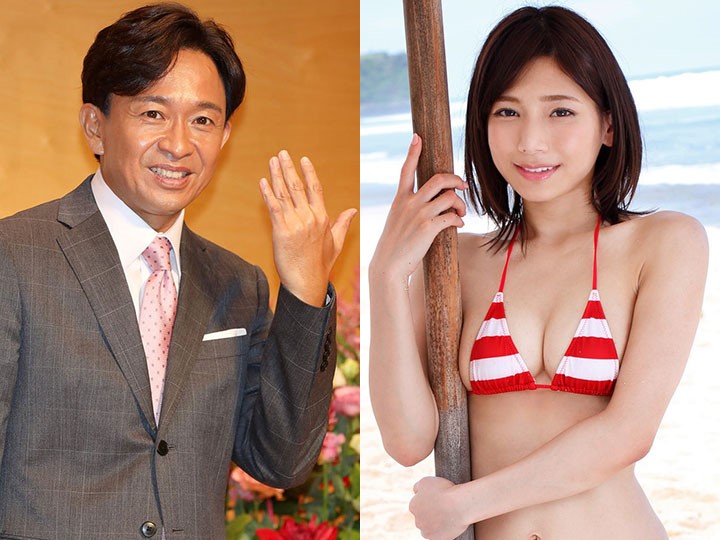 城島茂（左）與菊池梨紗（右）拍拖4年分分合合，上月宣布奉子成婚。（翻攝自雅虎奇摩）