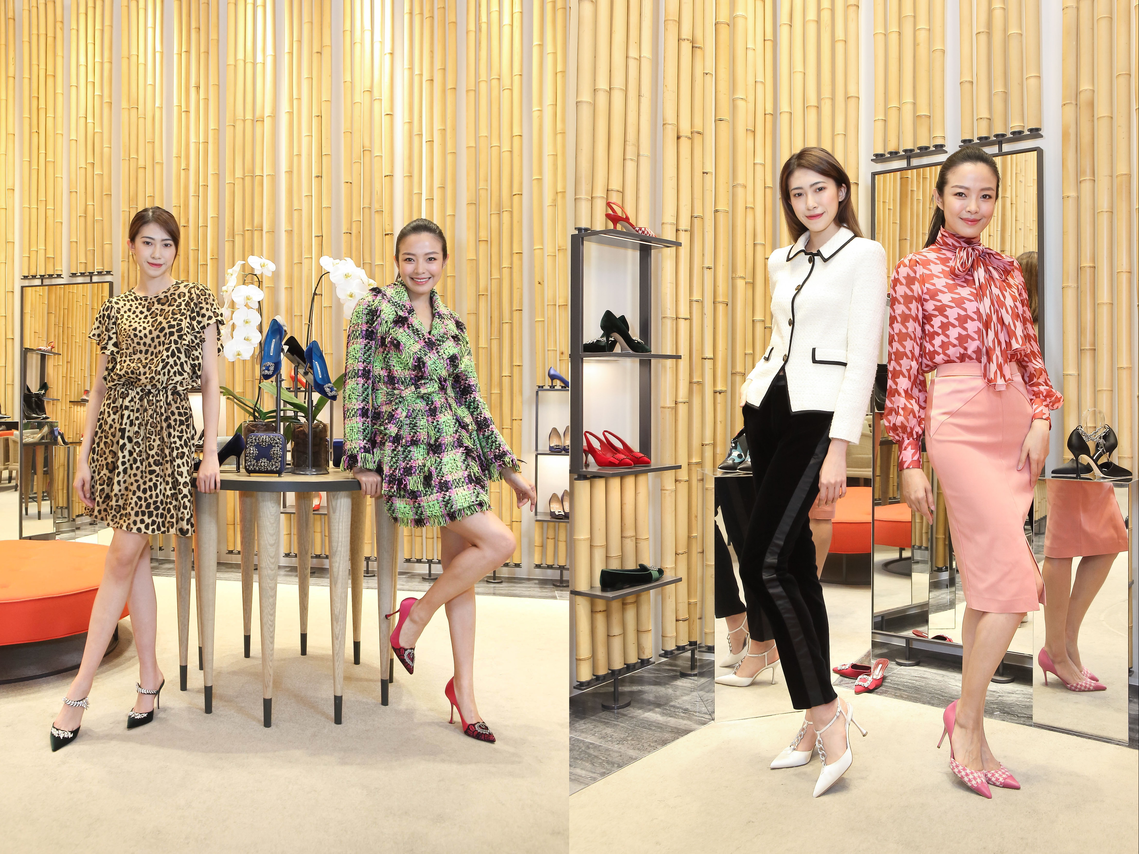 模特兒展演Manolo Blahnik  2019 秋冬最新鞋款。（Manolo Blahnik提供）