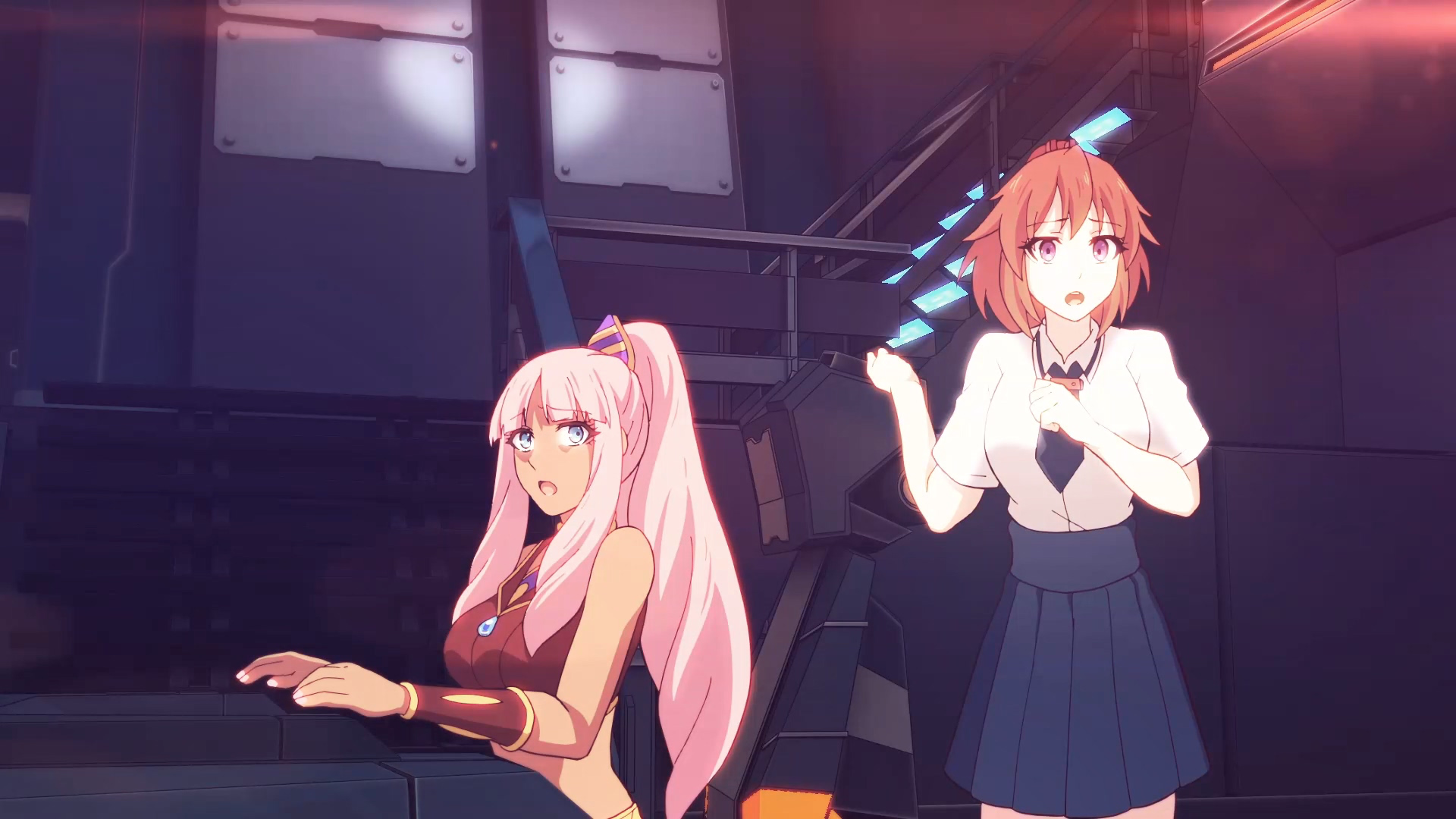 《重甲機神：神降臨》劇中角色朝永茉茉子（右）是由日本人氣聲優花澤香菜配音。（威視電影提供）