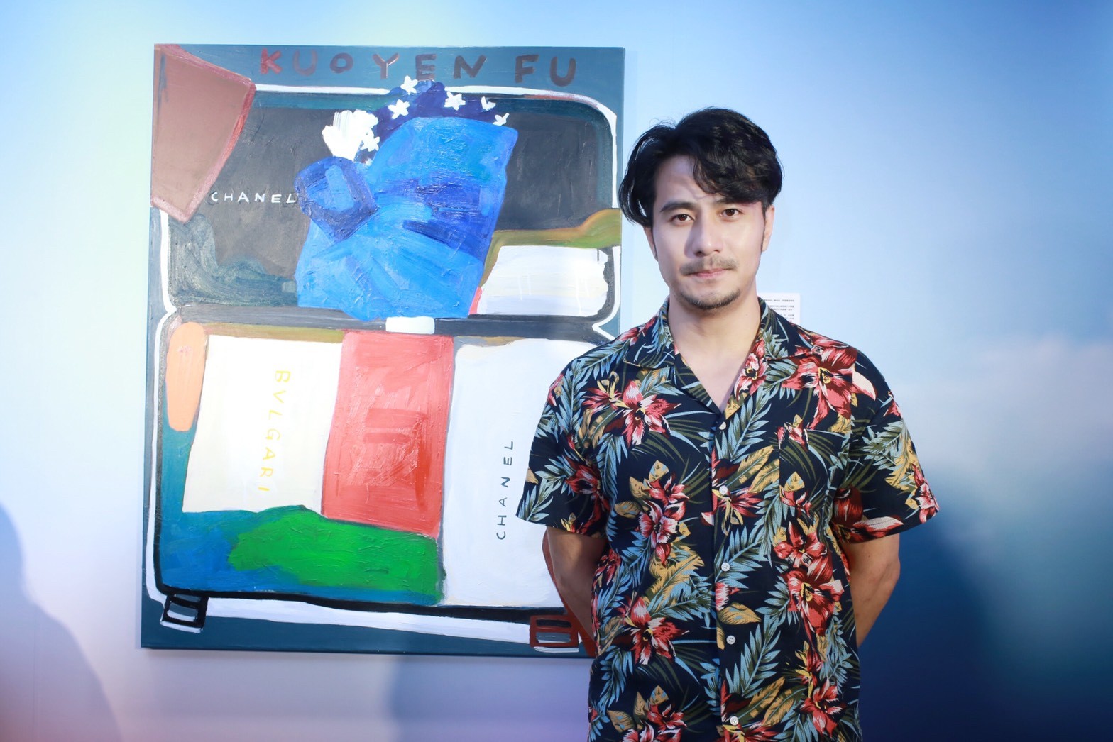 郭彥甫行李箱畫作被歐系選物品牌收藏。（HAMA BOUTIQUE提供）