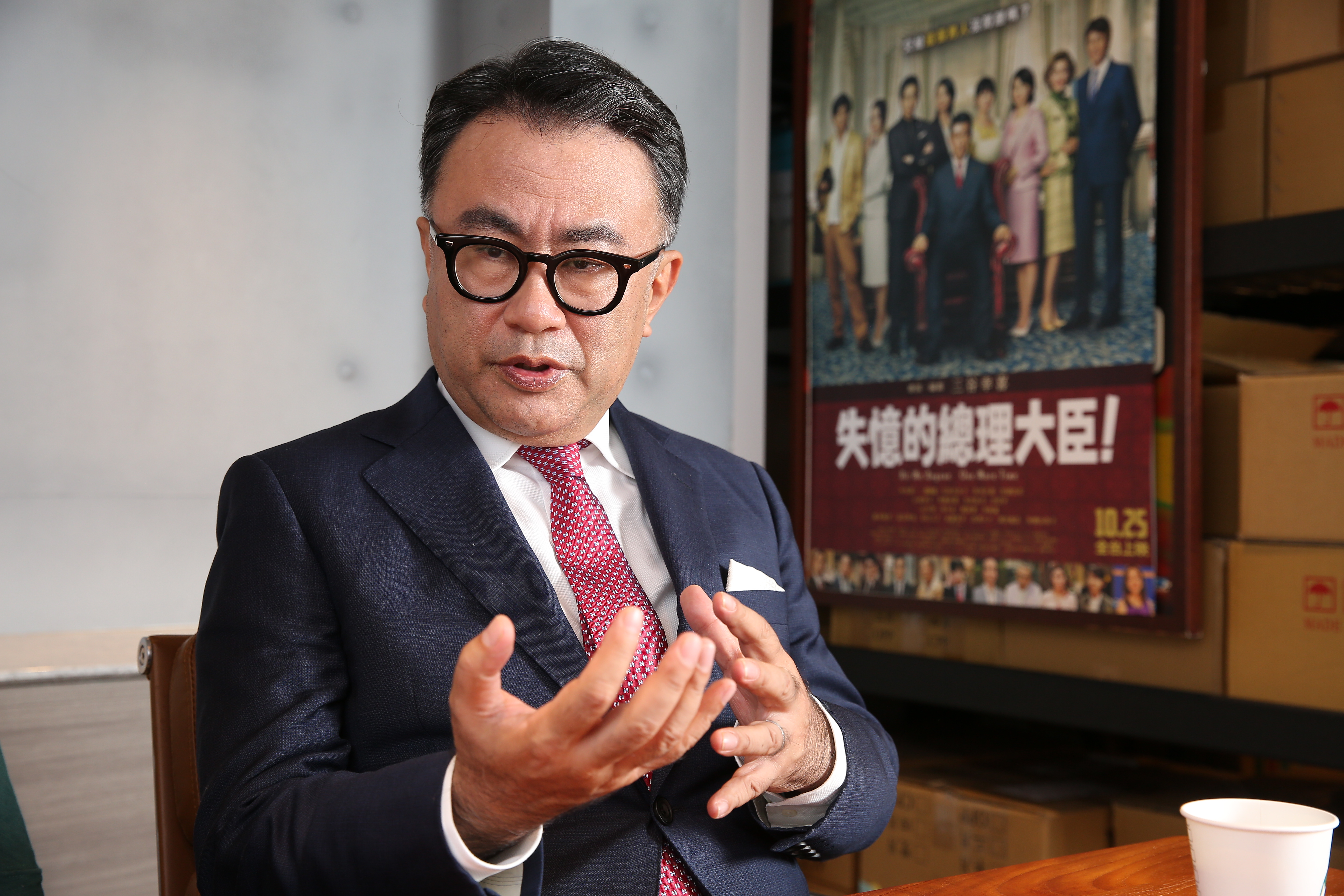 三谷幸喜導演為《失憶的總理大臣》來台與媒體小敘。