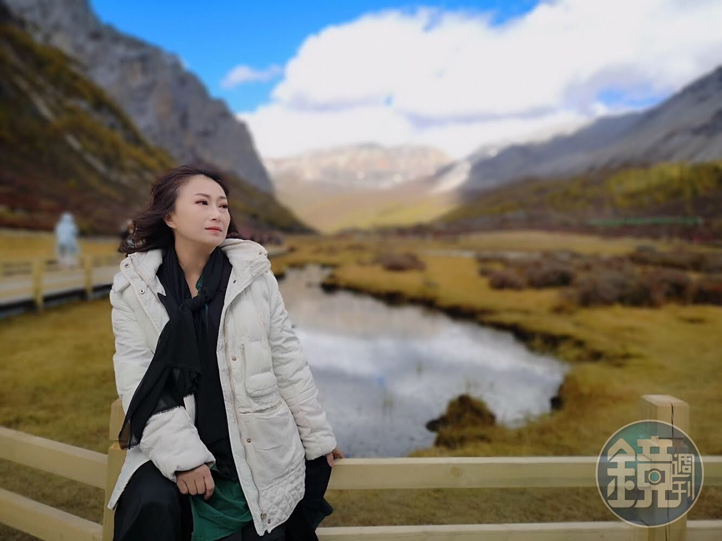 王瑞霞在亞丁狂拍美照，朋友都用笑說她回台灣可以辦攝影展。（米樂士娛樂提供）