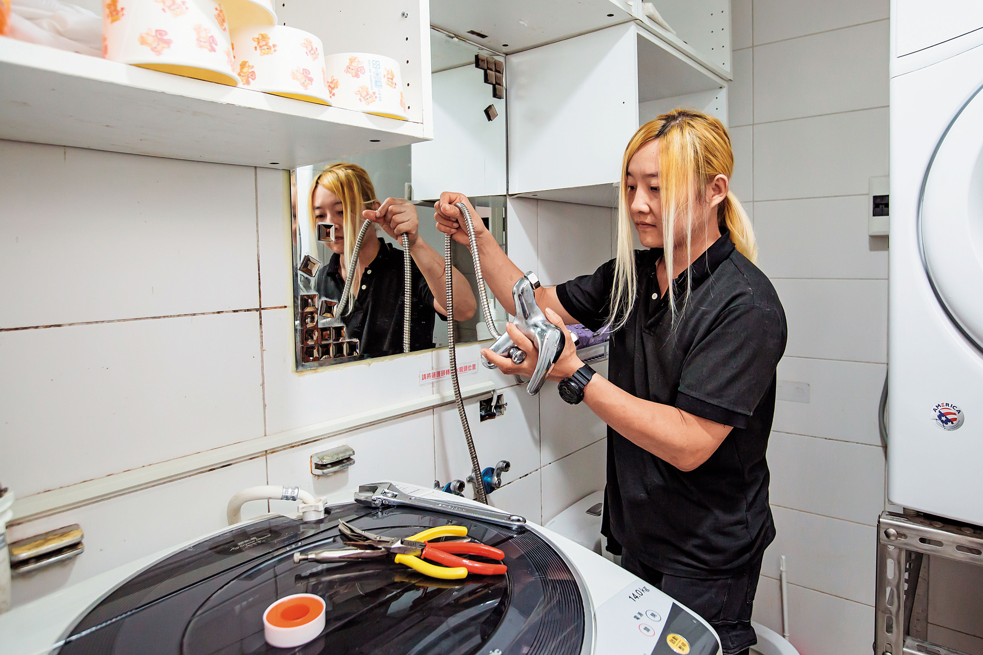 夏冠群修東西堅持一定要找到問題源頭，重視售後服務，因此只接住家附近、桃園區的案子。