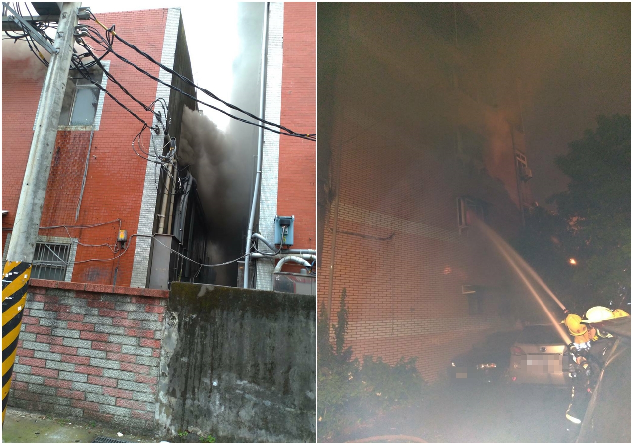 新北市鶯歌區一間透天厝凌晨發生火警，消防人員趕往現場搶救，無奈大火仍不幸造成3死1傷的悲劇。（翻攝畫面）