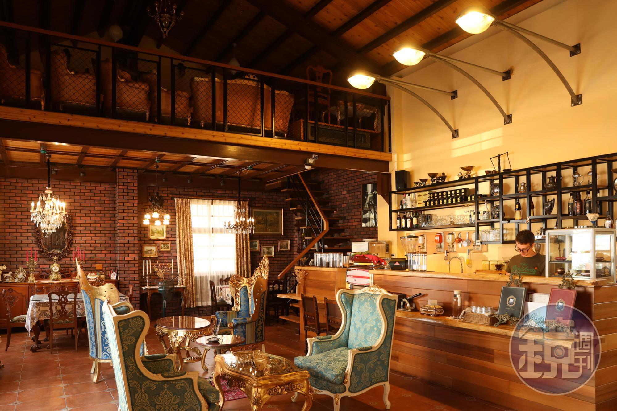 「MISHKA Coffee & Antique」是目前全台唯一可內用瑪麗安東妮甜點的咖啡館,也供應好咖啡。