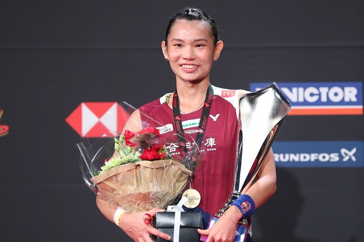 戴資穎在丹麥公開賽奪冠，拿下第20座超級賽冠軍，追平女單世界紀錄。（Badminton Photo提供）