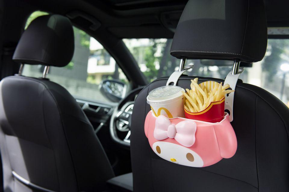 美樂蒂置物籃有車掛功能。（台灣麥當勞提供）