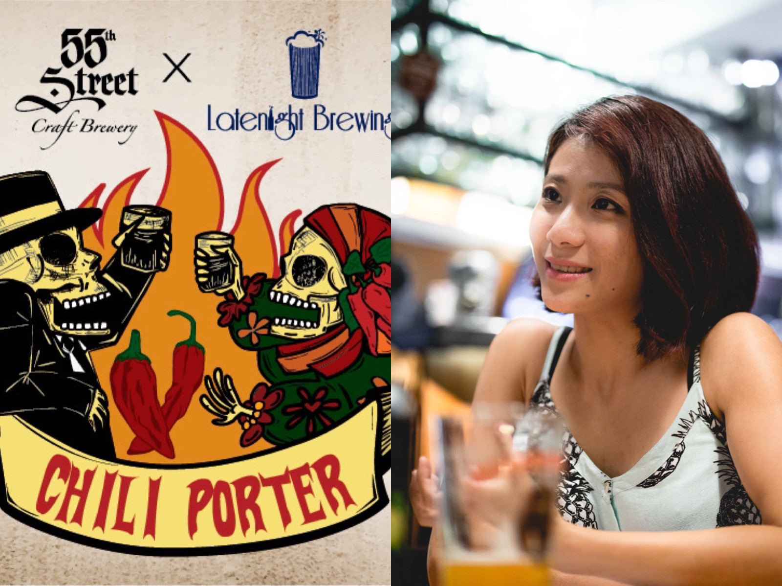 擁有國際Cicerone啤酒侍酒師認證的周郁華，為了「千面啤酒— 探索啤酒x餐的跨島之旅」餐酒會，特地與55街精釀啤酒聯手釀出辣椒啤酒。（黛西的深夜釀酒習題提供）