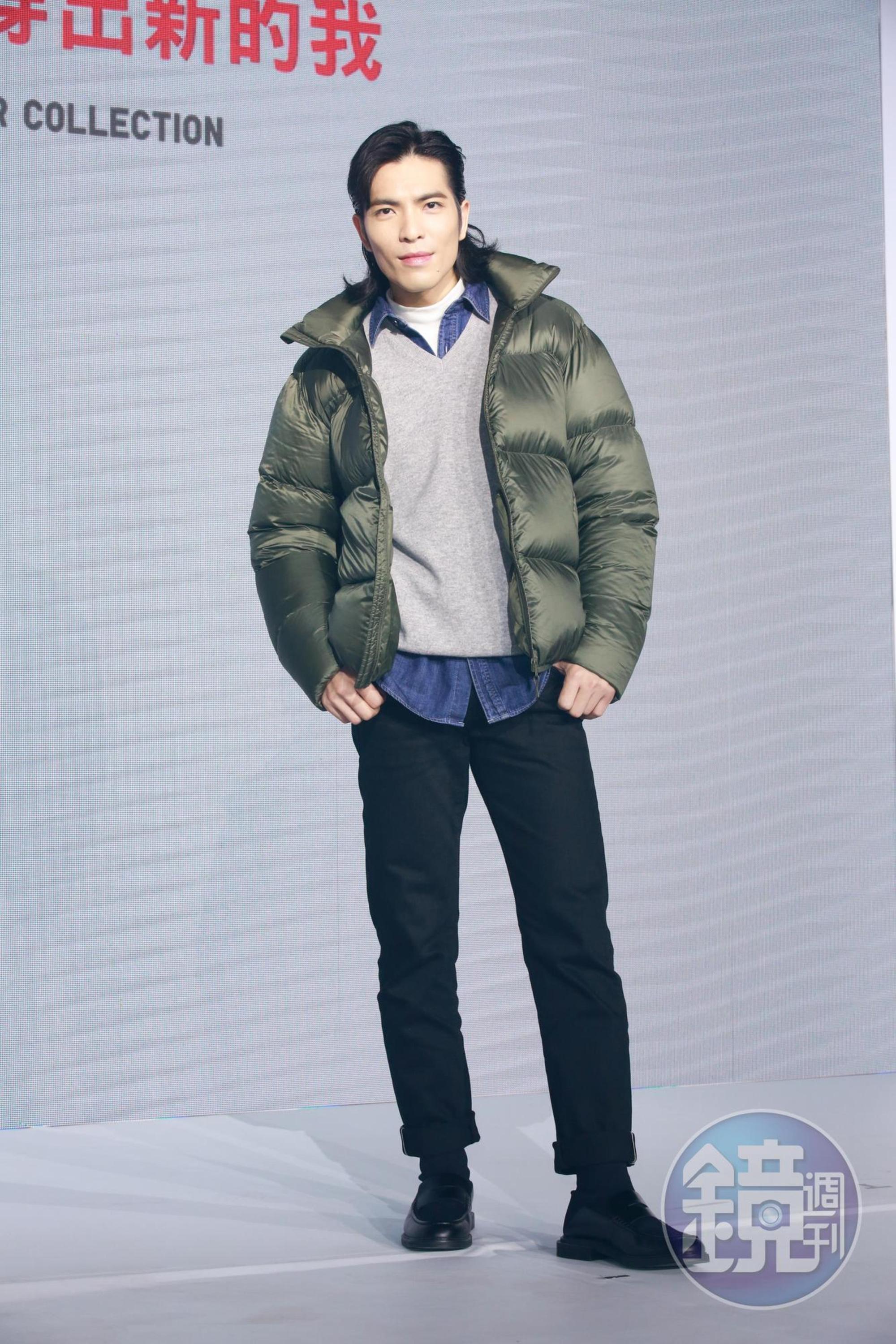 蕭敬騰代言服裝品牌,穿著求簡單好看。